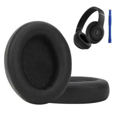 Imagem de Earrock Almofadas De Substituição Compatíveis Com Fones Ouvido Beats Studio Pro Em Couro Proteico Premium E Espuma Viscoelástica (Preto)