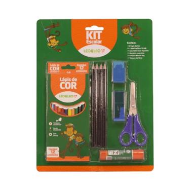 Imagem de KIT LAPIS DE COR 12 CORES KIT PCT/6 KITS LEOELEO
