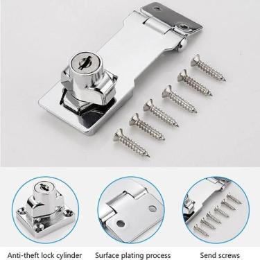 Imagem de Tranca Para Porta Fechadura Do Armário Trava Chave Casa Pro - ARENA