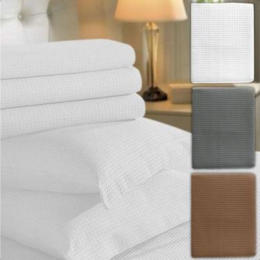 Imagem de Colcha Cama Casal Lisa Cobre Leito Piquet 100% Algodão Luxo - Teka, Br