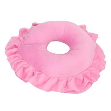 Imagem de KIMISS Almofada No Pescoço Em Forma de U - Travesseiro de Rosto Macio para Salões de Beleza, Spa, Mesas de Massagem e Viagens (Rosy)