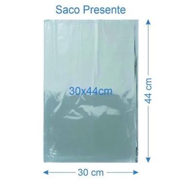 Imagem de 50 Saco de Presente Metalizado 30x44cm - AAZ, Prata