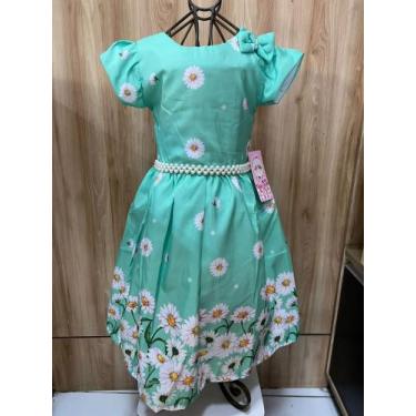 Imagem de Vestido Sublimado Infantil - Bianca Kids , Verde, P