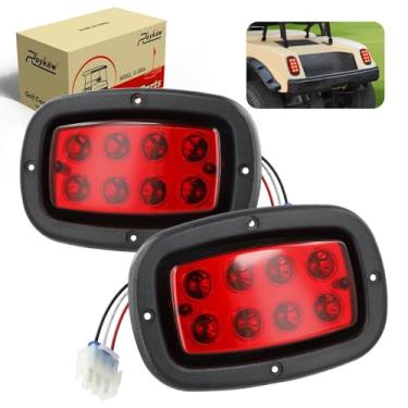 Imagem de Roykaw Luzes traseiras de carrinho de golfe compatíveis com carros Club DS (1982-up) e Yamaha G14/G16/G19/G22 a gás e veículos elétricos, kit de luzes traseiras LED para carrinho de golfe de 12 V, OEM