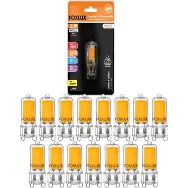 Imagem de Kit 16 Lampada Filamento G9 Halopin 2w 127v Foxlux