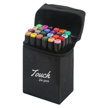 Imagem de Estojo de Canetas Permanentes Touch, Marcador Ponta Dupla, Canetinhas para Colorir Desenhos, Lettering, Sketch (24)