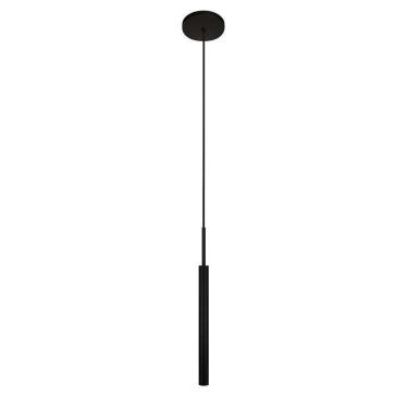 Imagem de Luminária Teto Tubo Pendente Sala Balcão Quarto Preto 40Cm