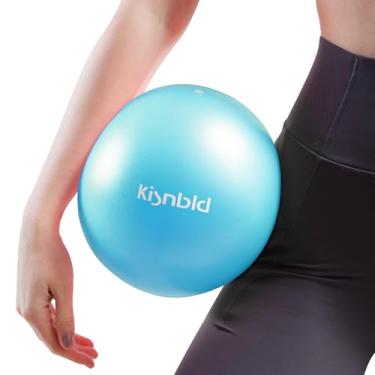 Imagem de kisnbld Pequena bola de exercício, mini bola de pilates de 22 cm, mini bola de ioga antiexplosão e antiderrapante para estabilidade, fitness, fisioterapia, alongamento e treino de força central em