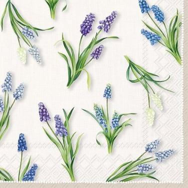 Imagem de Guardanapo para Decoupage Ihr 33x33 Flores Muscari Primavera C/ 20 Uni