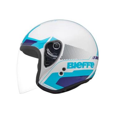 Imagem de Capacete Bieffe Allegro Extent Branco Perola Azul Aberto, 56