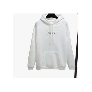 Imagem de Moletom Canguru com Capuz OH YES - fivestyles, Branco, P