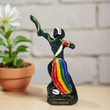 Imagem de Imagem Oxumaré estátua umbanda candomblé resina 15 cm - Genérico