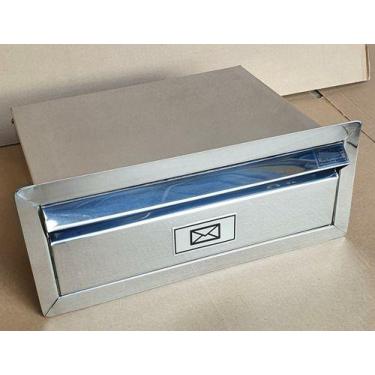 Imagem de Caixa Correio Inox 304c/ Aba Fixa P/ Muro E Placa  Cartinha - CASINOX,