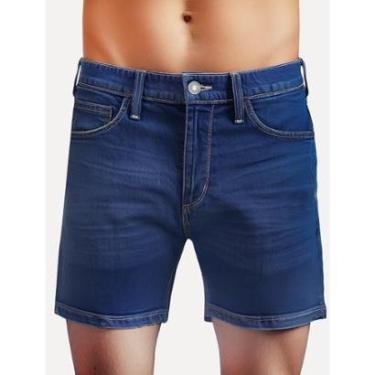 Imagem de Bermuda Aeropostale Masculina Jeans Walk Azul Escuro-Masculino