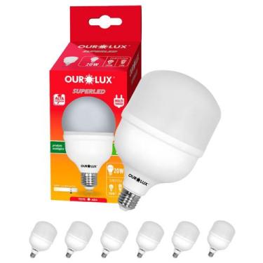 Imagem de 6 Lâmpadas Led de Alta Potência 20w Bivolt E27 Cor da Luz 6500k Branco