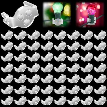 Imagem de TAINAT 60 Peças De Clipes Magnéticos Para Luzes Natal Compatíveis Com Soquetes C7 C9, Iluminação Natal, Ganchos Pendurar, Telhas Calha Decoração Corda, Cerca Telhado Metal