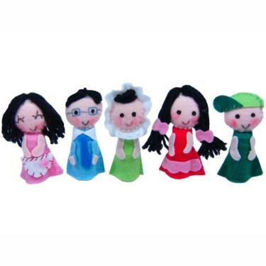 Imagem de Dedoches De Feltro - Família - Multicolorido -100% Artesanal