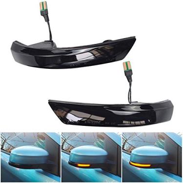 Imagem de Conjunto de lâmpada sequencial de luz de seta LED dinâmica para espelho lateral para Ford Focus MK2 Focus MK3 para Mondeo MK4 (amarelo)