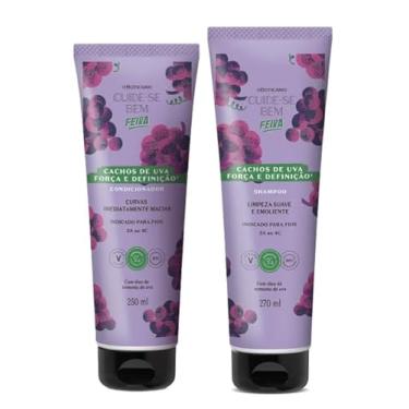 Imagem de Kit Cuide-se bem Cachos de Uva, Shampoo 270ml e Condicionador 250ml, Limpeza Suave