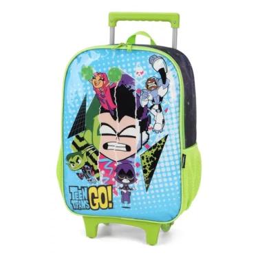 Imagem de MOCHILA VERDE COM RODINHA TEEN TITANS GO -IC39702TG