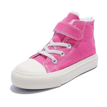 Imagem de Outono e inverno com lã grossa para meninos e meninas, sapatos de algodão quente, sapatos de algodão para esportes de neve de cano alto, botas casuais simples e versáteis, tênis de neve para crianças