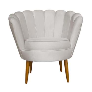 Imagem de Poltrona Petala para Sala TV e Recepção - Leo Decor, BEGE