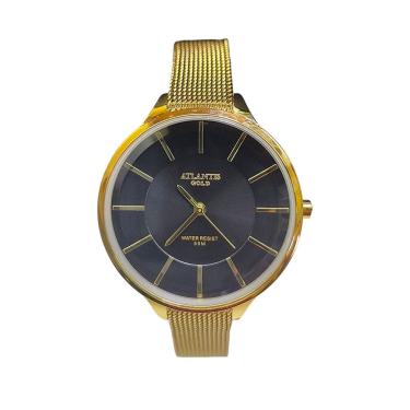 Imagem de Relógio Atlantis Feminino Dourado Esteirinha Resistente 5atm