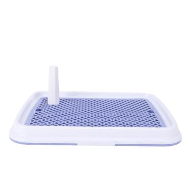 Imagem de Cosiki Vaso Sanitário de Cão de Plástico Compacto Com Cerca Alta, à Prova de Odor, Bandeja de Potty Fácil de Limpar para Cães Pequenos, Ideal para Treinamento de Malha de Estimação Com (Azul)