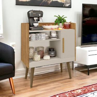 Imagem de Aparador Com Nichos Café Ii Cinamomo E Off White Bechara