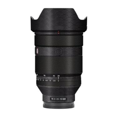 Imagem de Película protetora de lente de câmera película protetora de vinil adesivo premium para Sony FE 28-70mm F2 GM decalque 28-70 F 2 GM (nuvens auspiciosas preto)