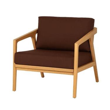 Imagem de Poltrona Aurora Jequitibá Maciça 80x80cm com Corda Náutica - NossaKasa