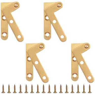 Imagem de 4 peças dobradiças ocultas giratórias resistentes, operação suave, dobradiça silenciosa, dobradiça de pivô de aço inoxidável, dobradiças ocultas para armários, janelas, portas de moldura de alumínio