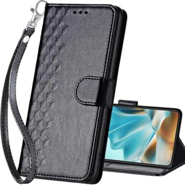 Imagem de Capa carteira para Motorola Moto Edge 2025, capa flip com suporte para mulheres e homens, capa de telefone de couro PU adequada para Moto Edge 60 Fusion/Edge 60 [cubo preto]