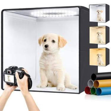Imagem de Caixa de luz de estúdio fotográfico Fasonic Portable 40x40cm com 120 L