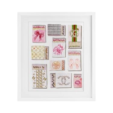 Imagem de Stupell Industries Glam Girl Matchboxes Impressão emoldurada branca sob vidro design por Ziwei Li, 21 x 17