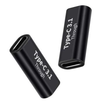 Imagem de Adaptador USB C fêmea para fêmea 2 peças, PD 100 W e 10 Gbps conector fêmea duplo com vídeo 4K/8K para telefone, iPad, Thunderbolt 4/3, MacBook Pro/Air, USB-C HUB e mais dispositivos tipo C