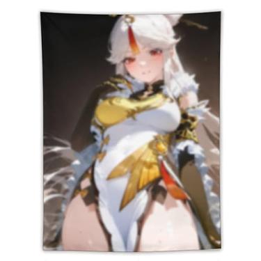 Imagem de LIEGBMEU Tapeçaria de biquíni sexy anime menina 152.4 cm x 203.2 cm interior exterior parede colcha arte decoração de tapeçaria caprichosa, AF313