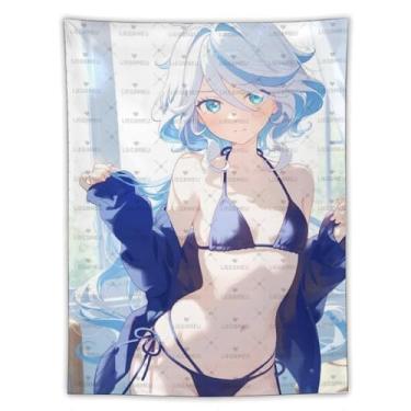 Imagem de LIEGBMEU Tapeçaria Pinup Girl Sexy Hot Anime Girl 152.4 cmx203.2 cm Wall Quilt Art Whimsical Tapestry DecorationAa072