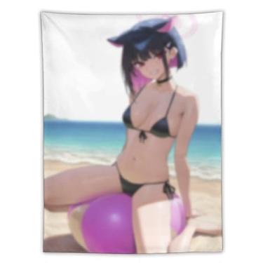 Imagem de LIEGBMEU Tapeçaria Sexy Hot Anime Girl 152.4 cmx203.2 cm Wall Quilt Art Whimsical Tapestry DecorationAD03