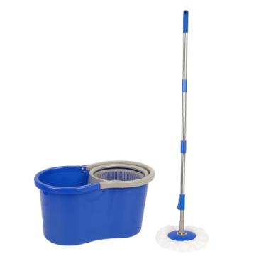 Imagem de Mop Giratório 360° com Balde Duplo 8L, Rodo e Esfregão – Haste Ajustável Inox e Refil de Microfibra Lavável Sortido