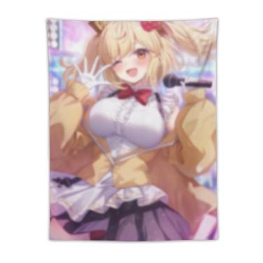 Imagem de LIEGBMEU Tapeçaria sexy de anime menina 76 x 101 cm arte de colcha de parede decoração de tapeçaria caprichosa AF186
