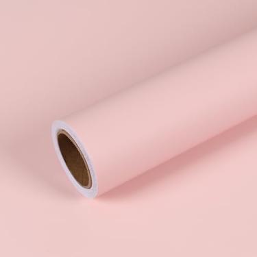 Imagem de VEELIKE Papel de parede rosa claro cole e descasque papel de contato rosa grosso para armários, gavetas, prateleiras, sala de aula, 40 x 395 cm, autoadesivo, impermeável, papel de parede feminino para