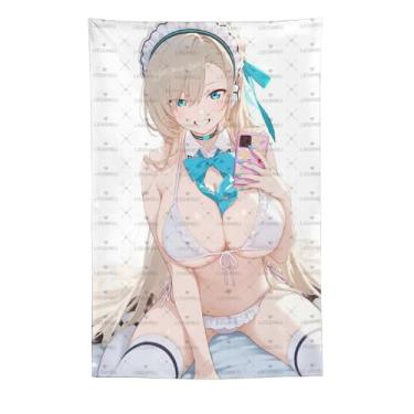 Imagem de LIEGBMEU Sexy Bikini Hot Anime Girl Tapeçaria 152.4 cm x 228.6 cm Interior Exterior Wall Quilt Art Decoração de Tapeçaria Caprichosa, Aa051
