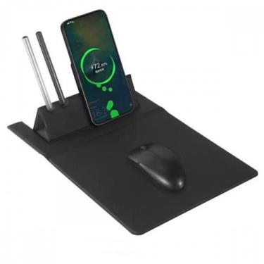 Imagem de Carregador Celular Inducao Sem Fio Escritorio 3 Em 1 Mousepad Wireless