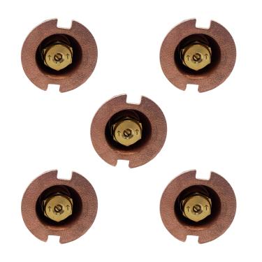 Imagem de Poolzilla (Pacote com 5) Aspersor de cabeça de descarga pop-up de latão com bocal de pulverização de um quarto - compatível com cabeças niveladas da Orbit, Champion e outras marcas importantes -