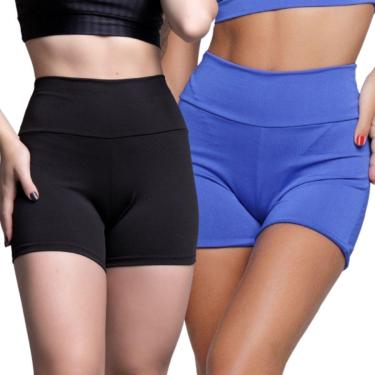 Imagem de KIT 2 Short Suplex Liso Serra e Mar Roupa Para Academia Treino Moda Fitness-Feminino