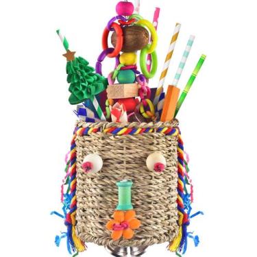 Imagem de Bird Toys KATUMO Bird Grass Basket para periquito
