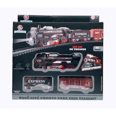Imagem de Trem de Brinquedo c/ Trilhos de 213cm BrinqExpresso Polibrinq