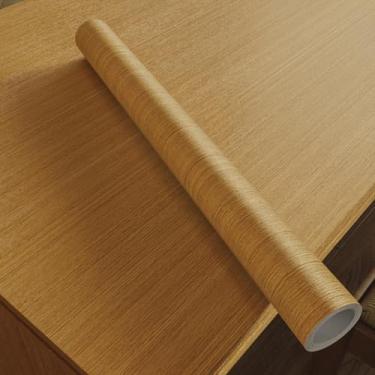 Imagem de Abyssaly Papel de contato de carvalho com aparência de grão de madeira - Bancadas de madeira clara - Capa de balcão de vinil autoadesivo removível à prova d'água, papel de parede para decoração de