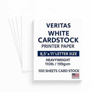 Imagem de Papel para impressora Veritas White Cardstock 199gsm 100 folhas - Writ